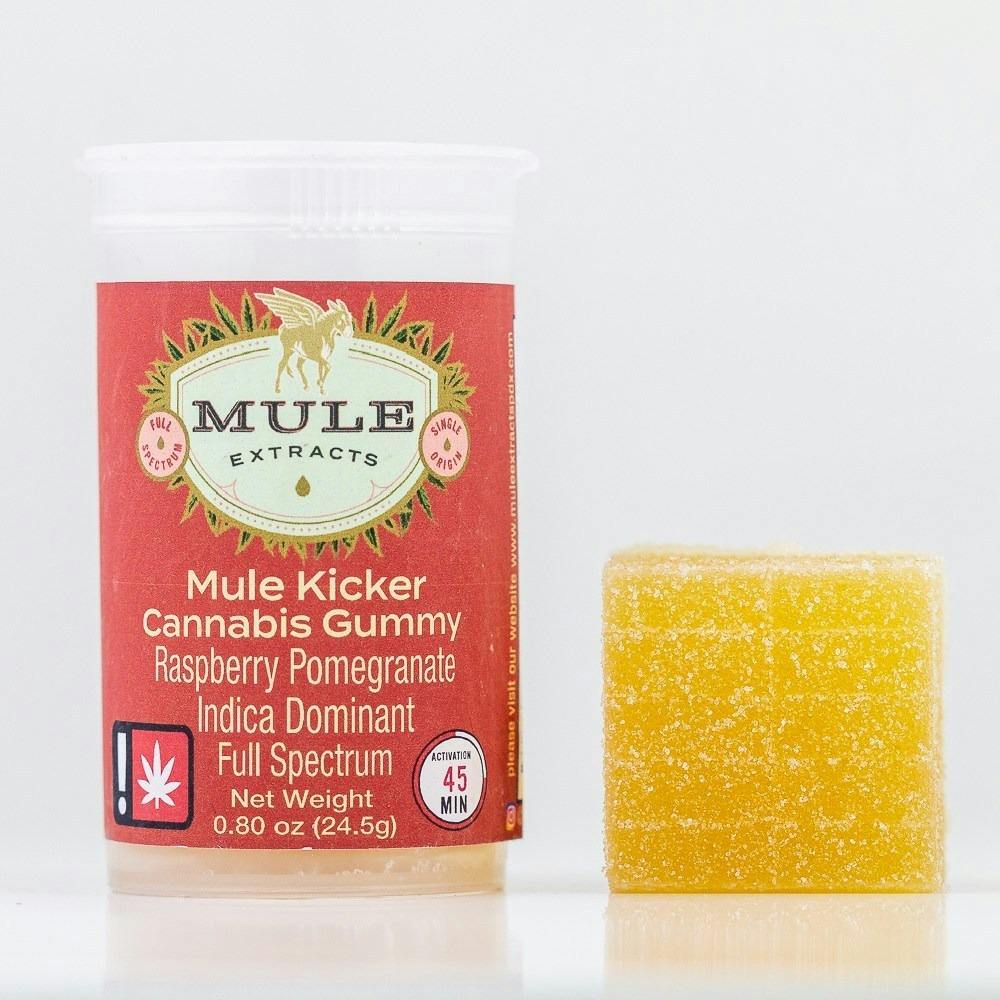 Mule Kicker 100mg Gummy Raspberry Pomegranate Indica
